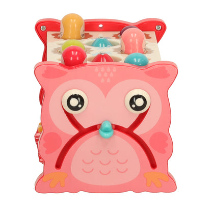 Senzorická hračka 8v1 s kladívkem Bibi-Inn – růžová