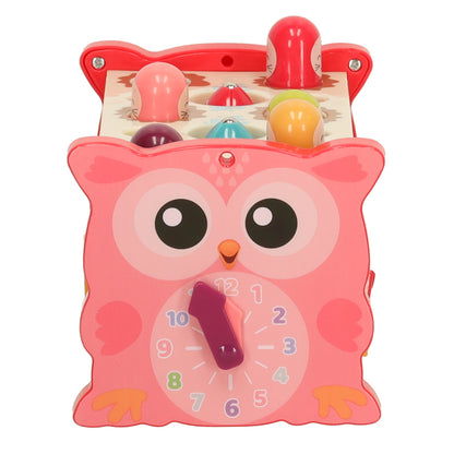 Senzorická hračka 8v1 s kladívkem Bibi-Inn – růžová